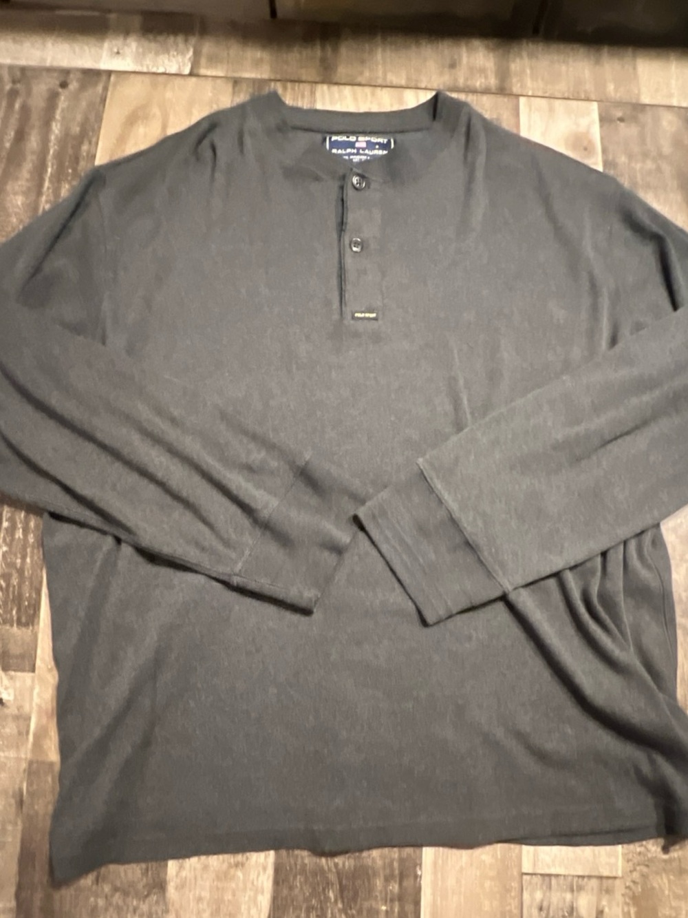 Vintage Ralph Lauren Polo Sport Long Sleeve Henley Shirt XXL
